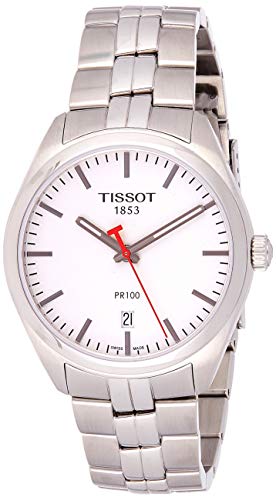 Tissot Men's Stainless Steel Quartz Watch - Silver Dial, 18mm Stainless Steel Band (Model T1014101103101) | Water Resistant, Date Display | Perfect for Business, Casual & Formal Occasions