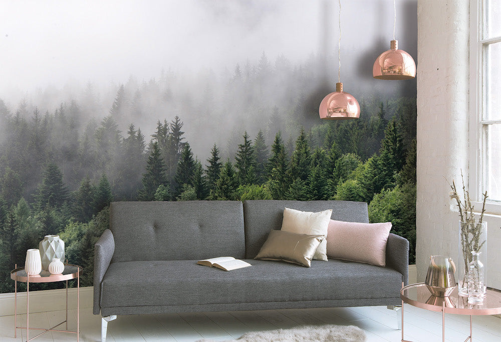 Foggy Forest Design Wall Decals - Peel and Stick Wall Art for Home & Office Decor | Perfect for Living Room, Bedroom, and Nursery