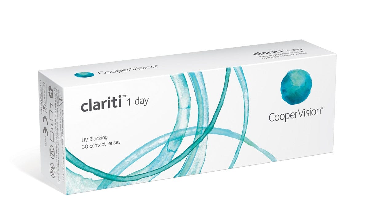 CLARITI 1 Day Acuvue Moist Daily Disposable Contact Lenses (30 Lenses) - For Dry Eyes & All-Day Comfort - Perfect for Work, Travel & Active Lifestyles