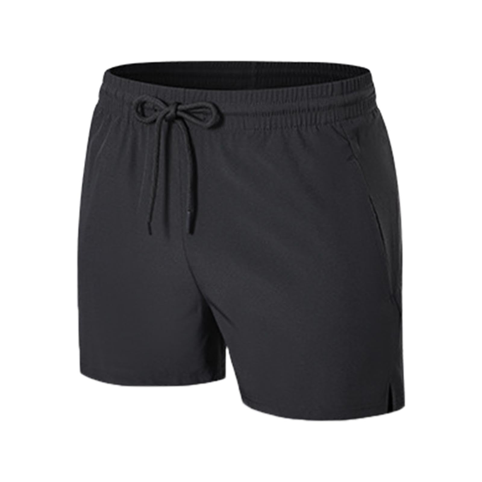 Harayaa Men's Athletic Running Shorts - Breathable Quick-Dry Workout Shorts with Drawstring Waist, Loose Fit Gym & Training Shorts for Men (Black, Medium) - Perfect for Jogging, Basketball & Outdoor Sports