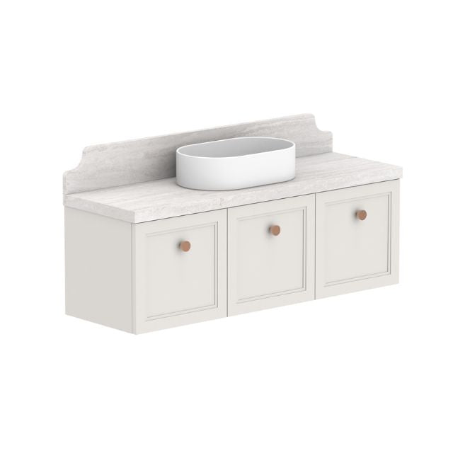 ADP Mabel Wall-Mounted Vanity with Durasein Countertop - Modern Bathroom Sink Cabinet for Small Spaces, Perfect for Apartments & Powder Rooms