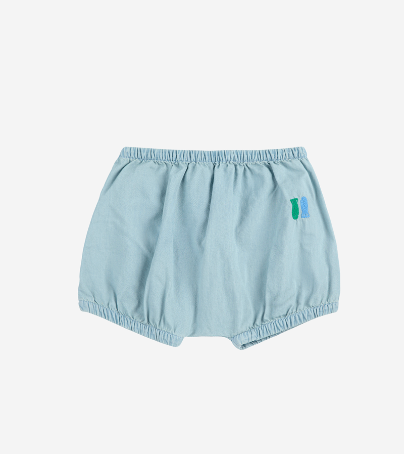 Bobo Choses Lucky Fish Embroidered Bloomer Pants for Kids | Soft Cotton Baby Boy & Girl Shorts | Perfect for Playtime, Summer Outfits & Casual Wear