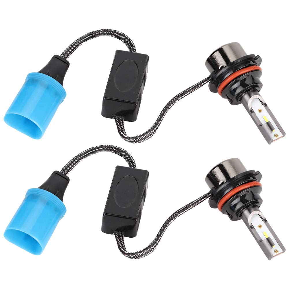 9007 LED Headlight Bulbs 2-Pack - 60W 6000K Bright White Mini Auto Lamp Bulbs L8 - Perfect for Night Driving & Off-Road Vehicles