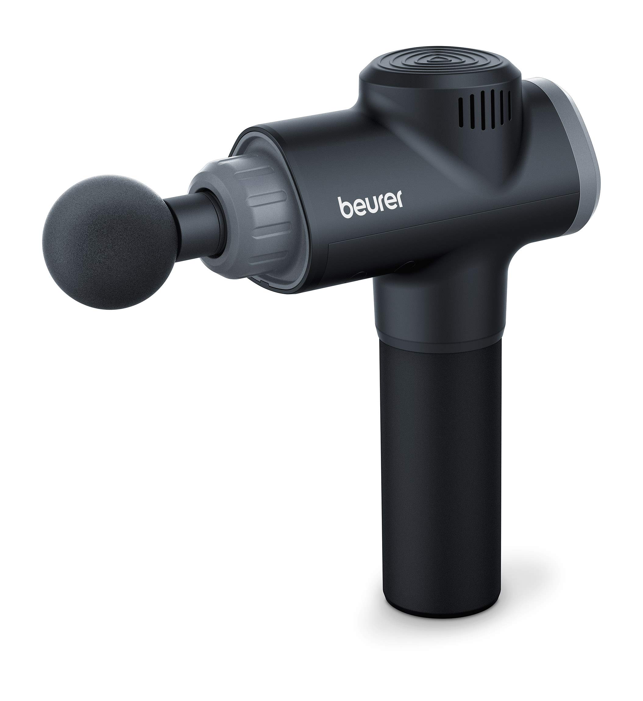 Beurer MG180 Professional Deep Tissue Massage Gun for Athletes - Portable Muscle Massager with 6 Attachments & 3 Speed Settings - Pain Relief & Muscle Recovery - Perfect for Post-Workout, Sports Injury & Home Use (Black)