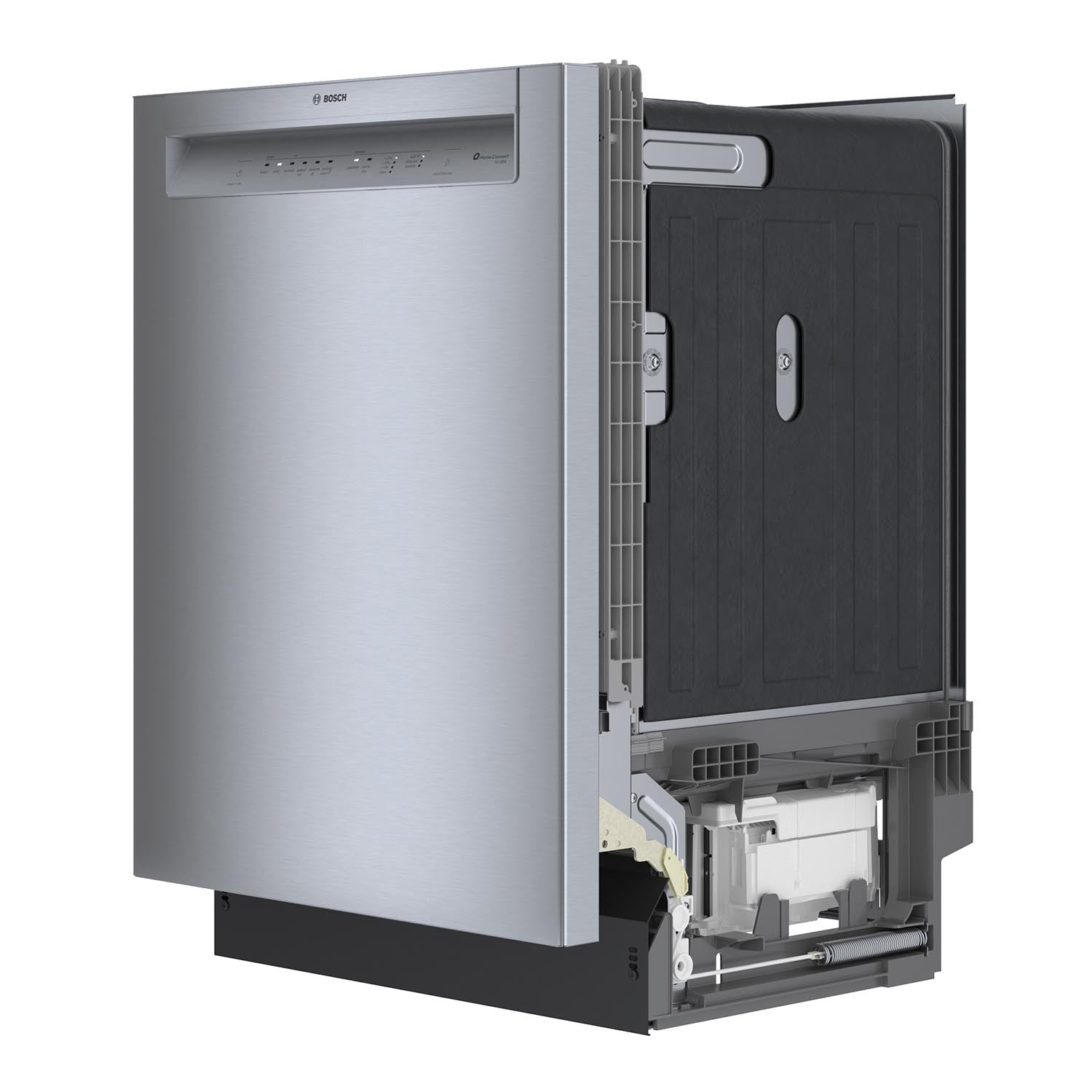 Bosch 24 Inch Stainless Steel Smart Dishwasher with Anti-Fingerprint Coating & Home Connect - SHE3AEM5N | Energy Efficient for Large Families & Modern Kitchens