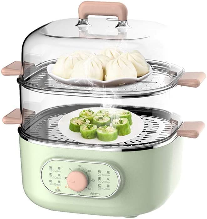 ADAPEY Electric Food Steamer - 2-Tier Large Capacity Multifunctional Kitchen Appliance for Healthy Cooking, Perfect for Eggs, Vegetables & Meal Prep | Ideal for Breakfast, Home & Office Use