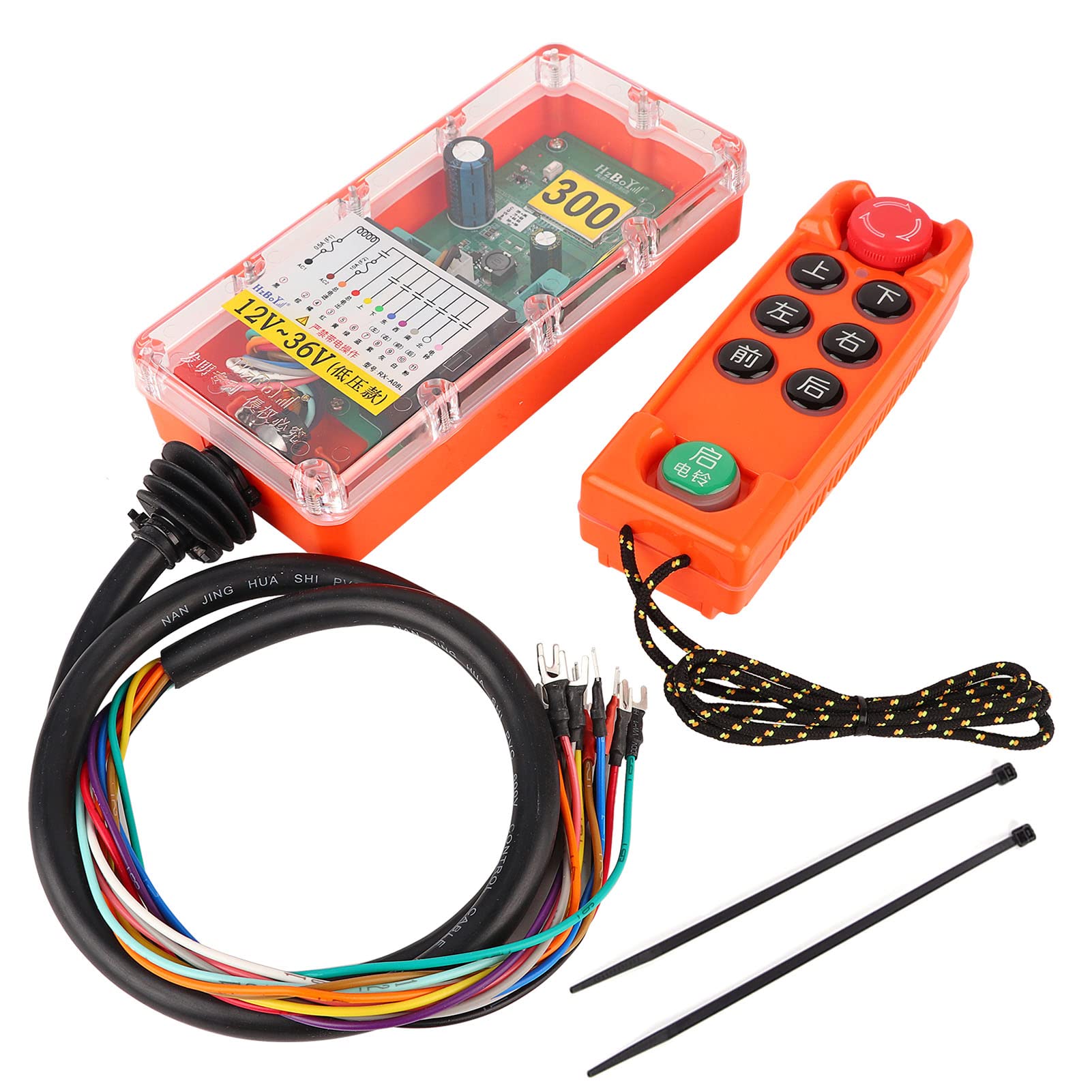 400-Channel Industrial Wireless Remote Control Switch Transmitter & Receiver Kit (12V-36V) for Garage Doors, Cranes & Automation Systems