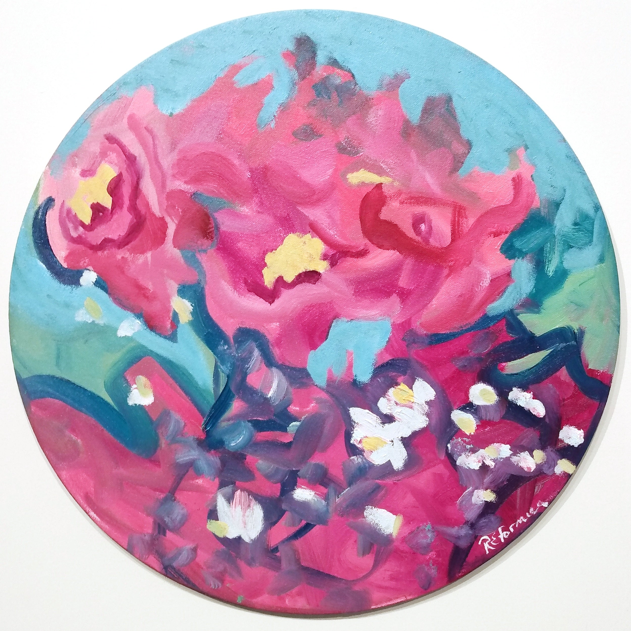 Ruth Formica: Tondo 2 - Modern Abstract Wall Art for Home & Office Decor - Perfect for Living Room, Bedroom, or Workspace Aesthetics