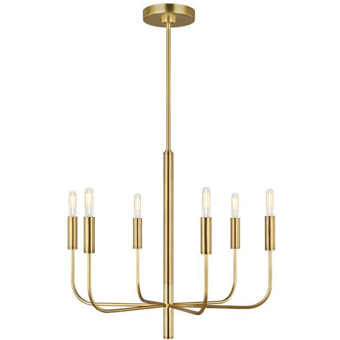 Brianna 9-Light Chandelier Ceiling Fixture in Brass/Polished Nickel Finish - Elegant Dining Room & Bedroom Lighting for Home Decor