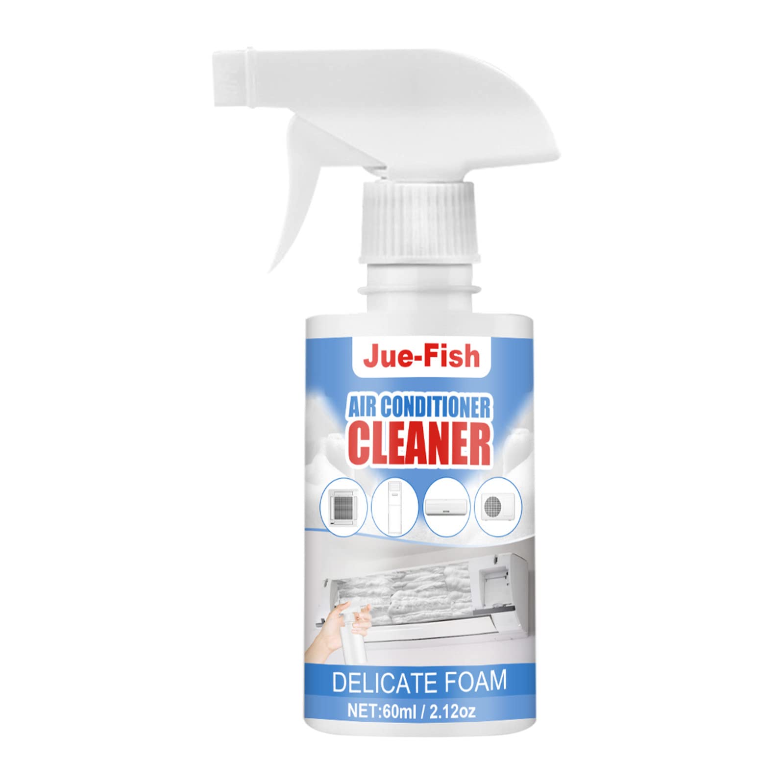 AC Coil Foaming Cleaner Spray - Multipurpose Air Conditioner Cleaning Solution for Home & Office - Removes Stains & Dirt from HVAC Units, Window ACs & Vents - Easy-to-Use Foam Cleaner for Regular AC Maintenance