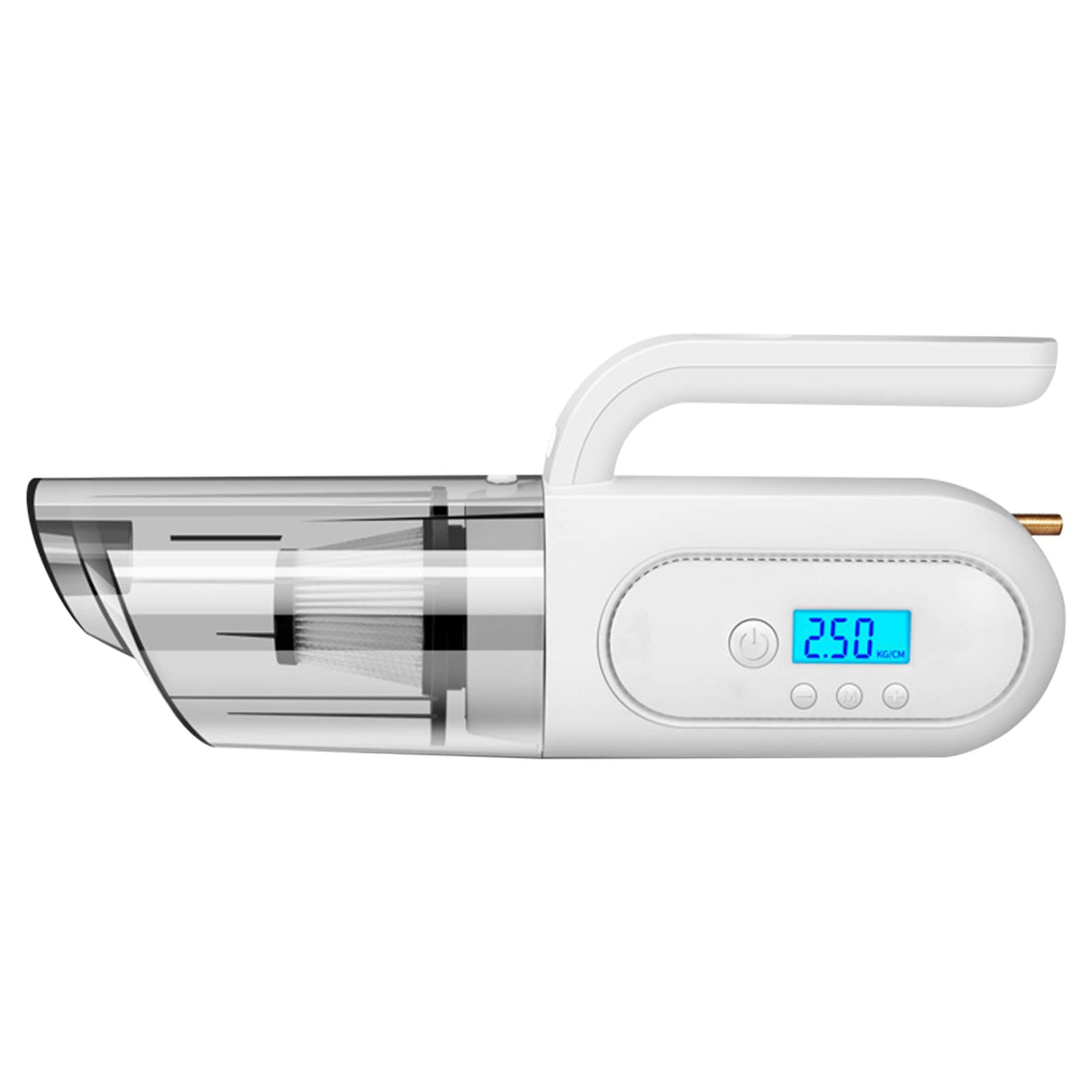 12V Portable Car Vacuum Cleaner and Tire Inflator - 4-in-1 Handheld Auto Shut Off Air Compressor with LED Light - Perfect for Car Cleaning, Home Use, and Emergency Roadside Tire Inflation