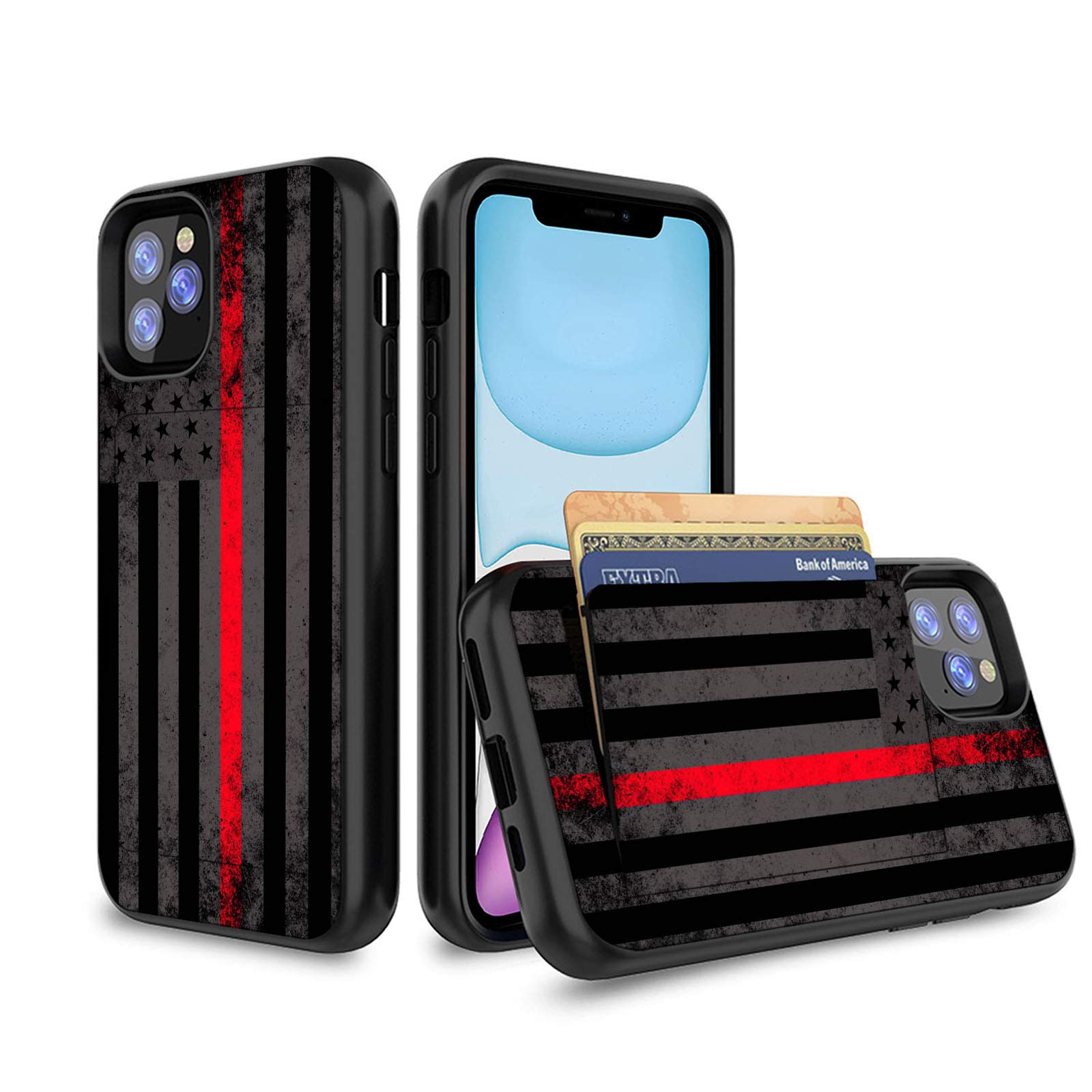 Firefighter Flag iPhone 12 Pro Max Wallet Case (6.7
