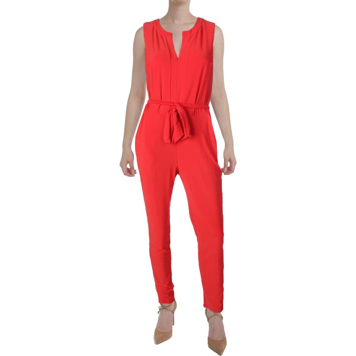 Lauren Ralph Lauren Stretch Jersey Jumpsuit for Women - Comfortable One-Piece Romper with Elastic Waist | Perfect for Casual Wear, Office Outfits & Summer Vacations