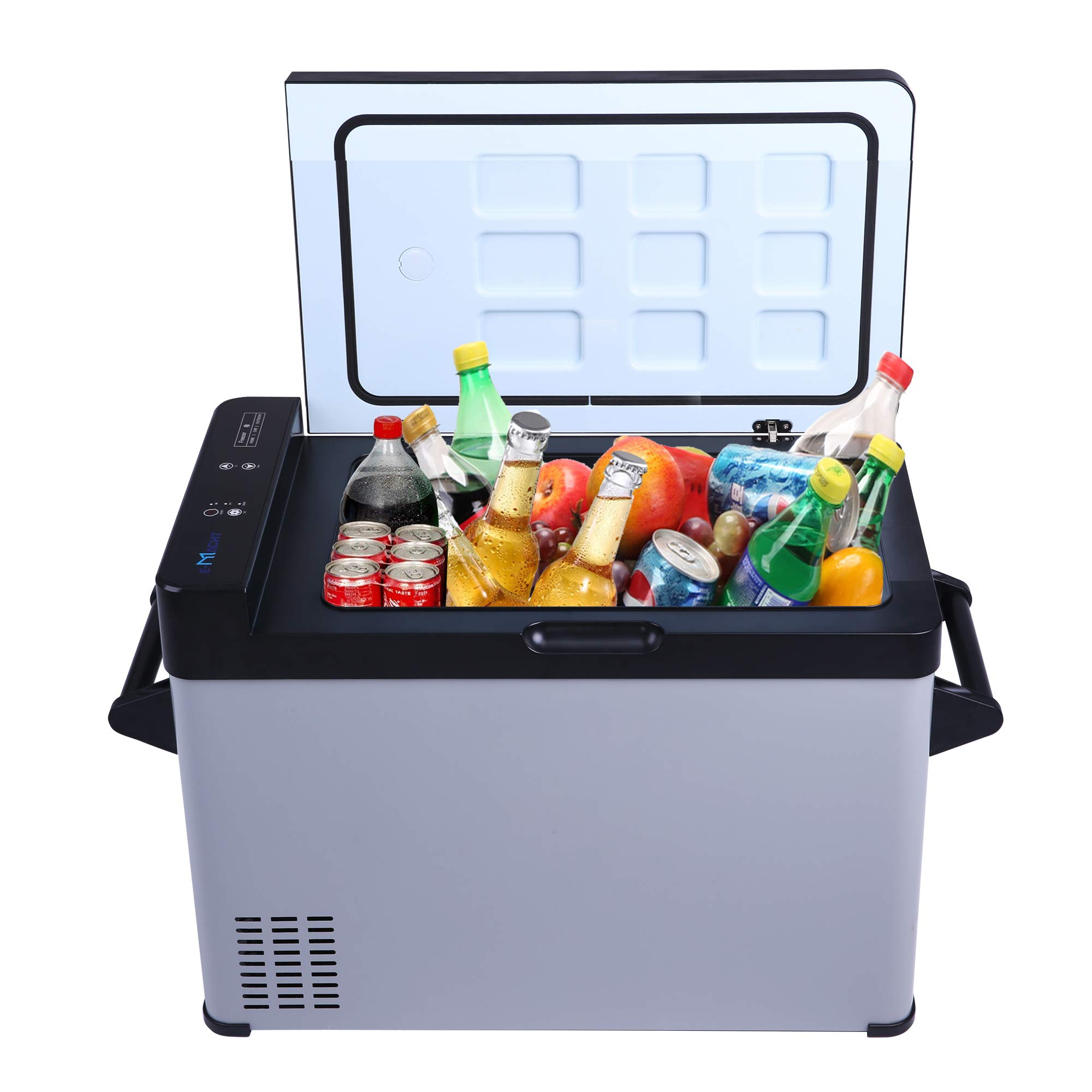 52 Quart Portable Car Refrigerator Freezer -7.6℉ to 68℉, 12V/24V DC Electric Cooler for RV, Truck, Boat & Camping | Perfect for Road Trips, Outdoor Adventures & Food Storage