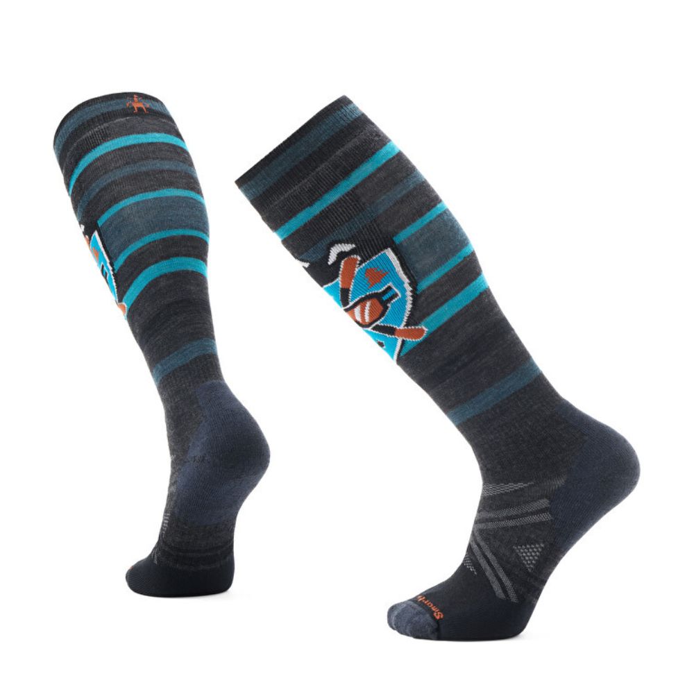 Smartwool Men's Ski Socks - Full Cushion Alpine Edge Charcoal - Warm & Durable Merino Wool Socks for Skiing, Snowboarding & Winter Sports