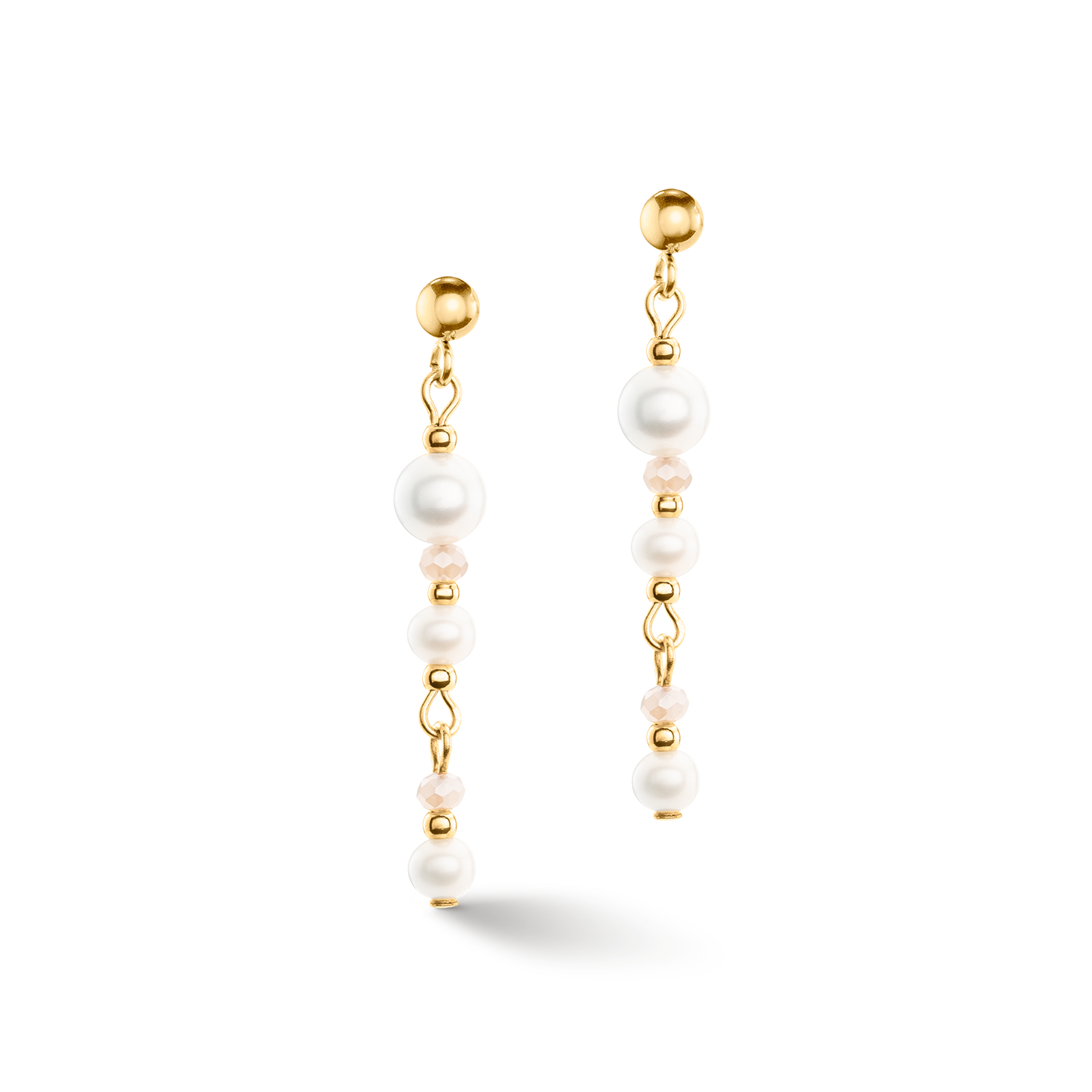 Elegant Gold Drop Earrings with Freshwater Pearls - Perfect for Weddings, Parties & Special Occasions
