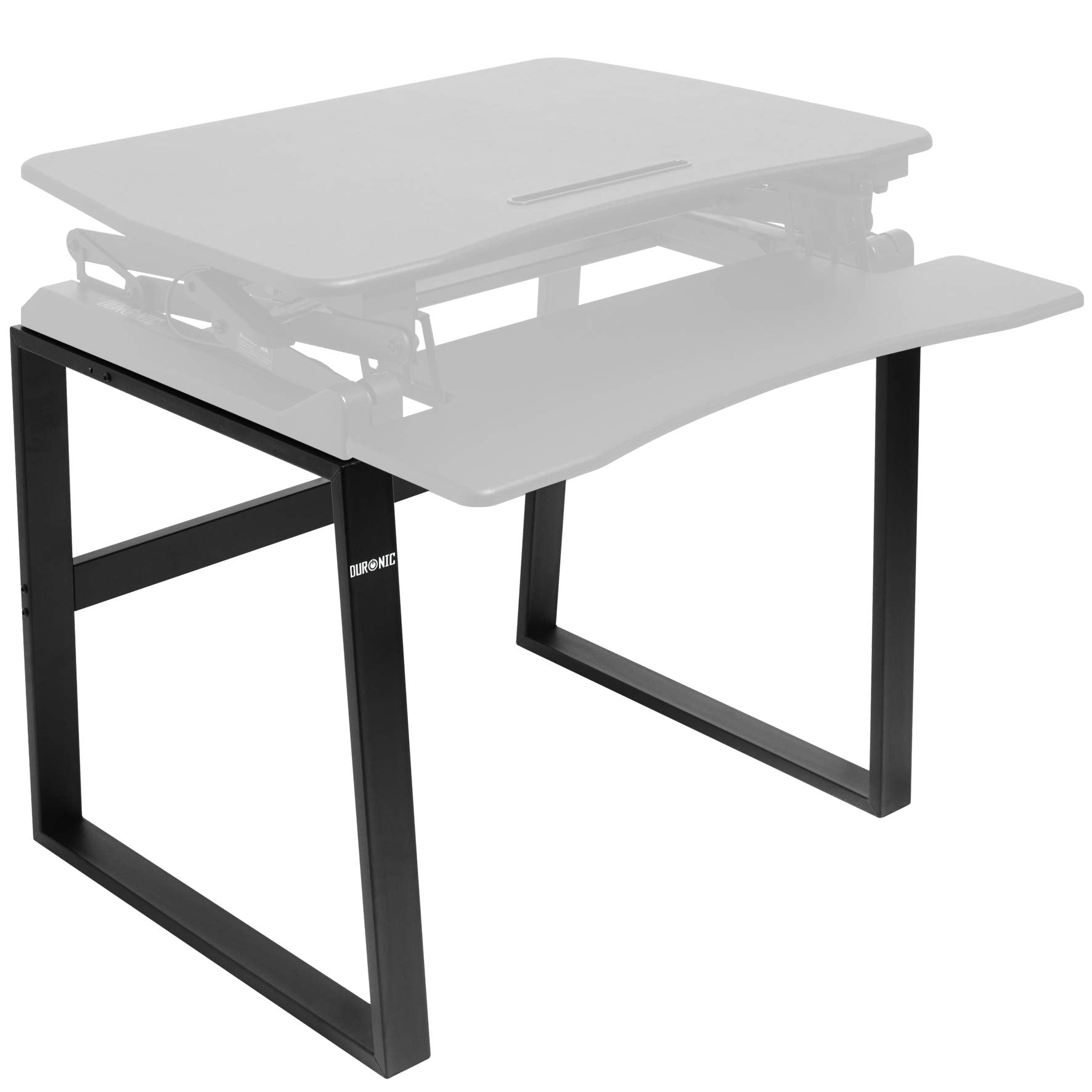 Duronic DM05ST1.1 Adjustable Sit Stand Desk Frame - Heavy Duty Workstation Legs for PC, Monitor & Keyboard | Compatible with DM05D2/D4/D8 Desktop Converters | Perfect for Home Office & Gaming Setup