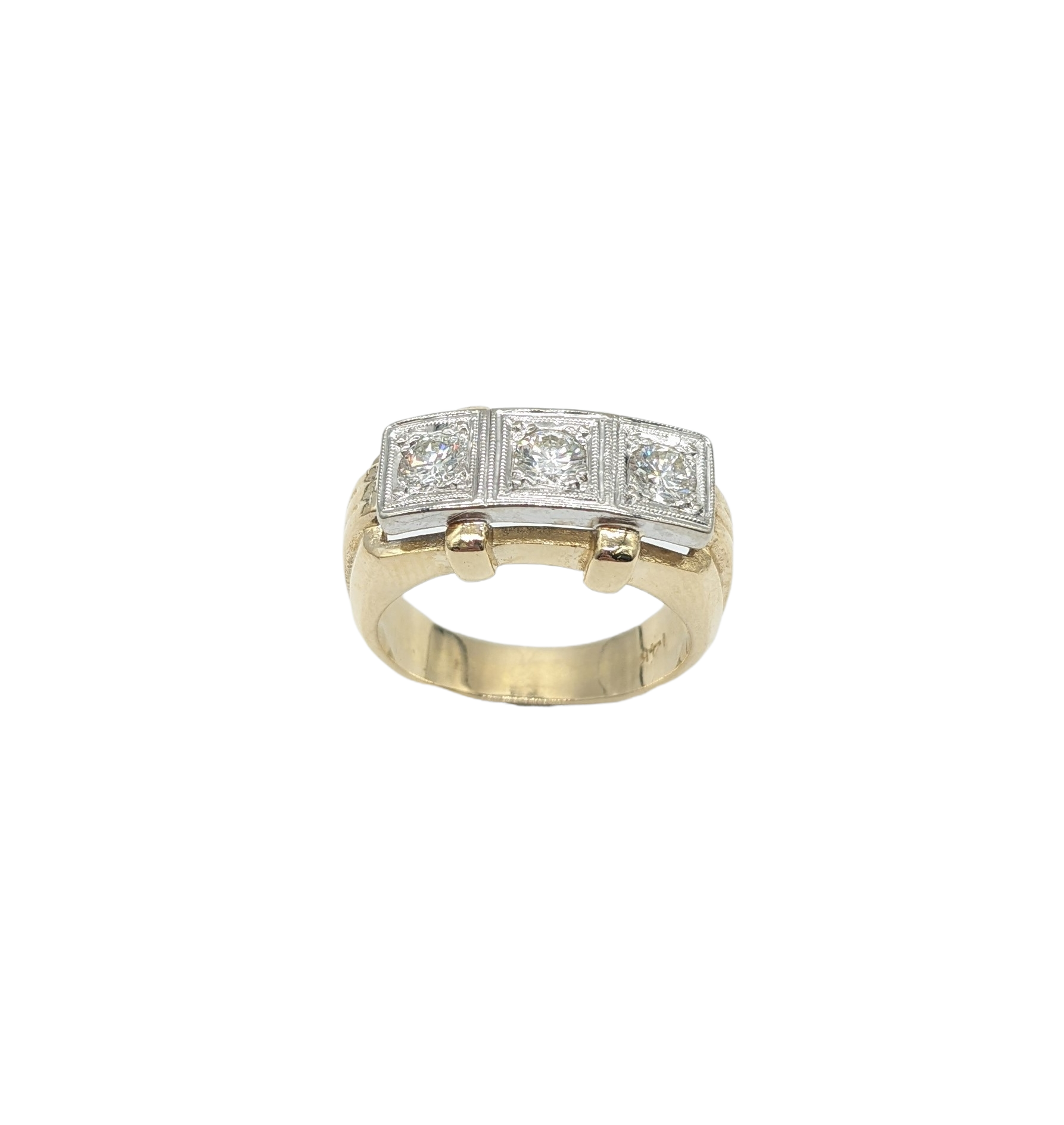 3/4 Carat Diamond Men's Wedding Band Ring - 14K White Gold Inline Setting for Engagement, Anniversary & Special Occasions