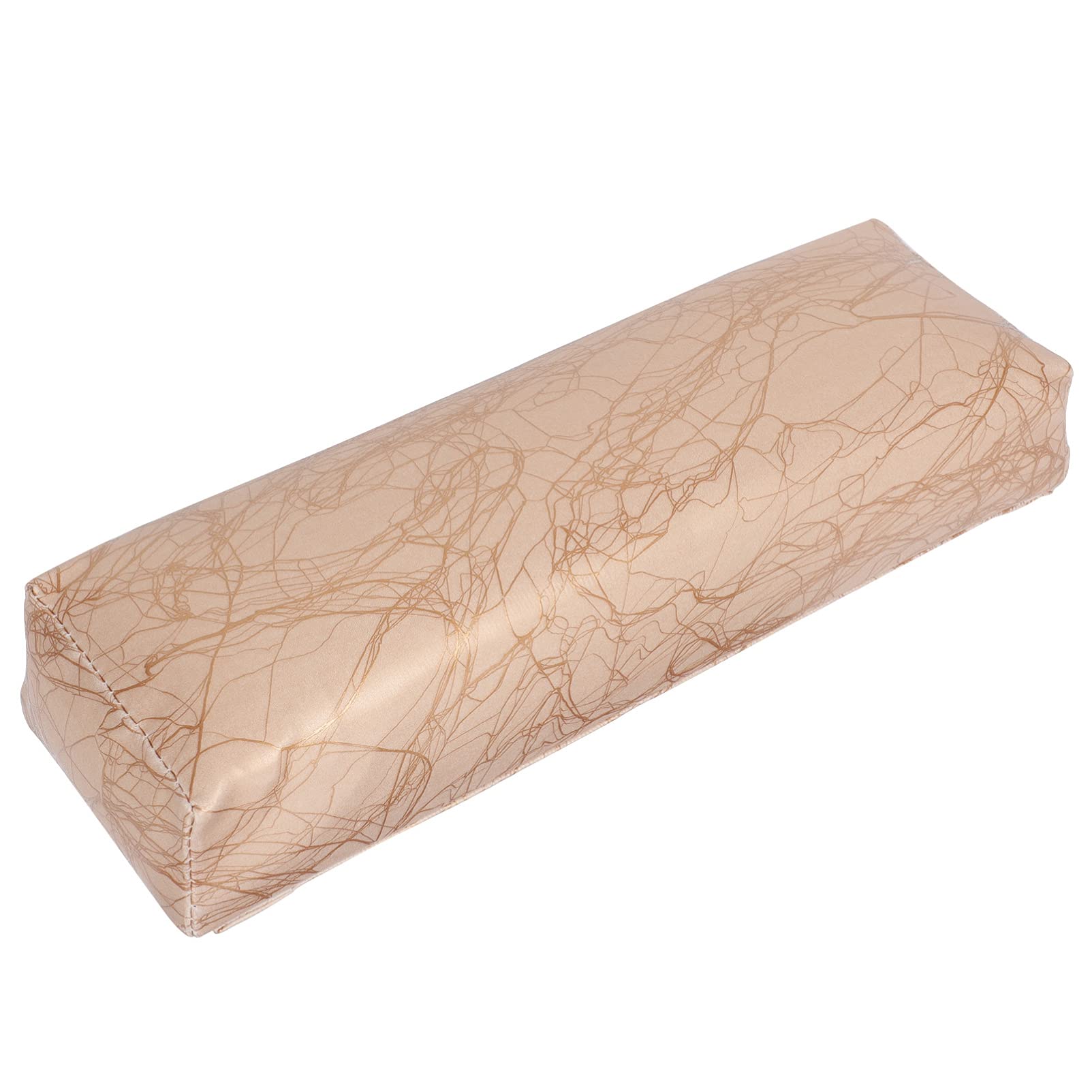 **Healifty Professional Nail Arm Rest Cushion - PU Leather Manicure Hand Pillow for Nail Technicians - Salon Table Desk Station Accessories (Gold) - Perfect for Gel, Acrylic & Nail Art**