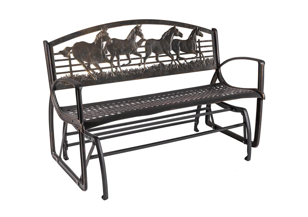 Premium Outdoor Glider Bench - Heavy-Duty Metal Frame, Weather-Resistant for Patio, Garden & Backyard Relaxation | Perfect for Porch Swings, Deck Seating & Outdoor Lounging