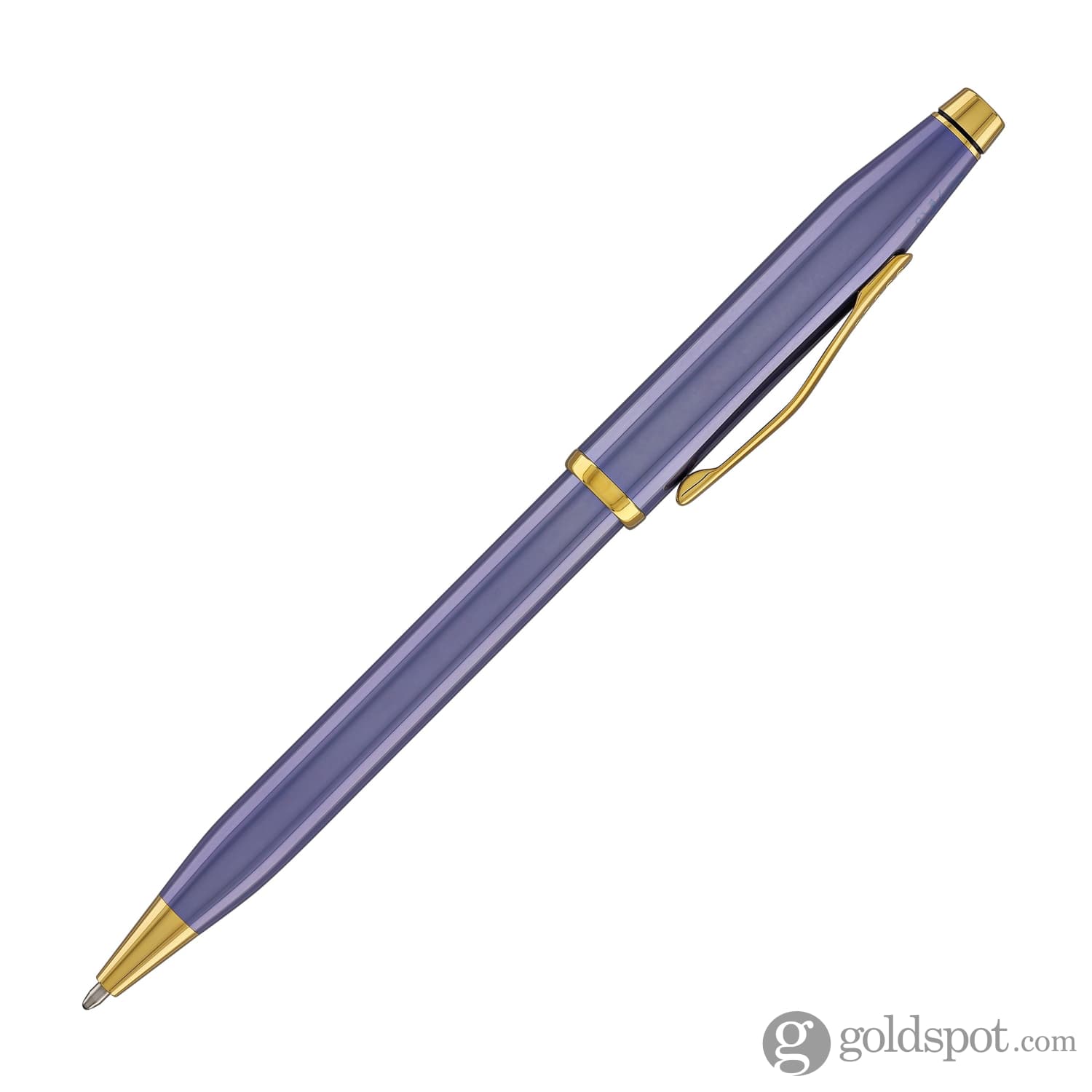 Cross Century II Ballpoint Pen - Lavender Blue Lacquer with 23kt Gold Trim - Premium Writing Instrument for Business, Gifts & Luxury Collectors