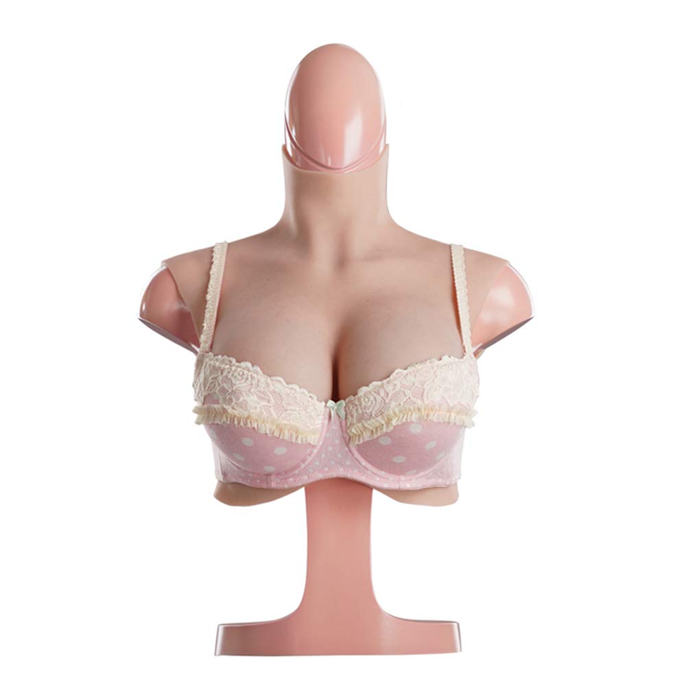 8th Generation Realistic Silicone Breast Plates - Natural Skin Feel for Crossdressers & Transgender (Ivory White, Size E) | Perfect for Cosplay, Drag Shows & Gender Affirmation