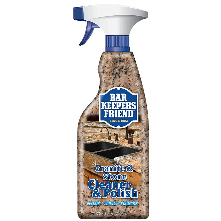BAR KEEPERS FRIEND Granite Cleaner & Polish - Stone Restorer for Countertops, Floors & More | Safe for Kitchen & Bathroom Surfaces