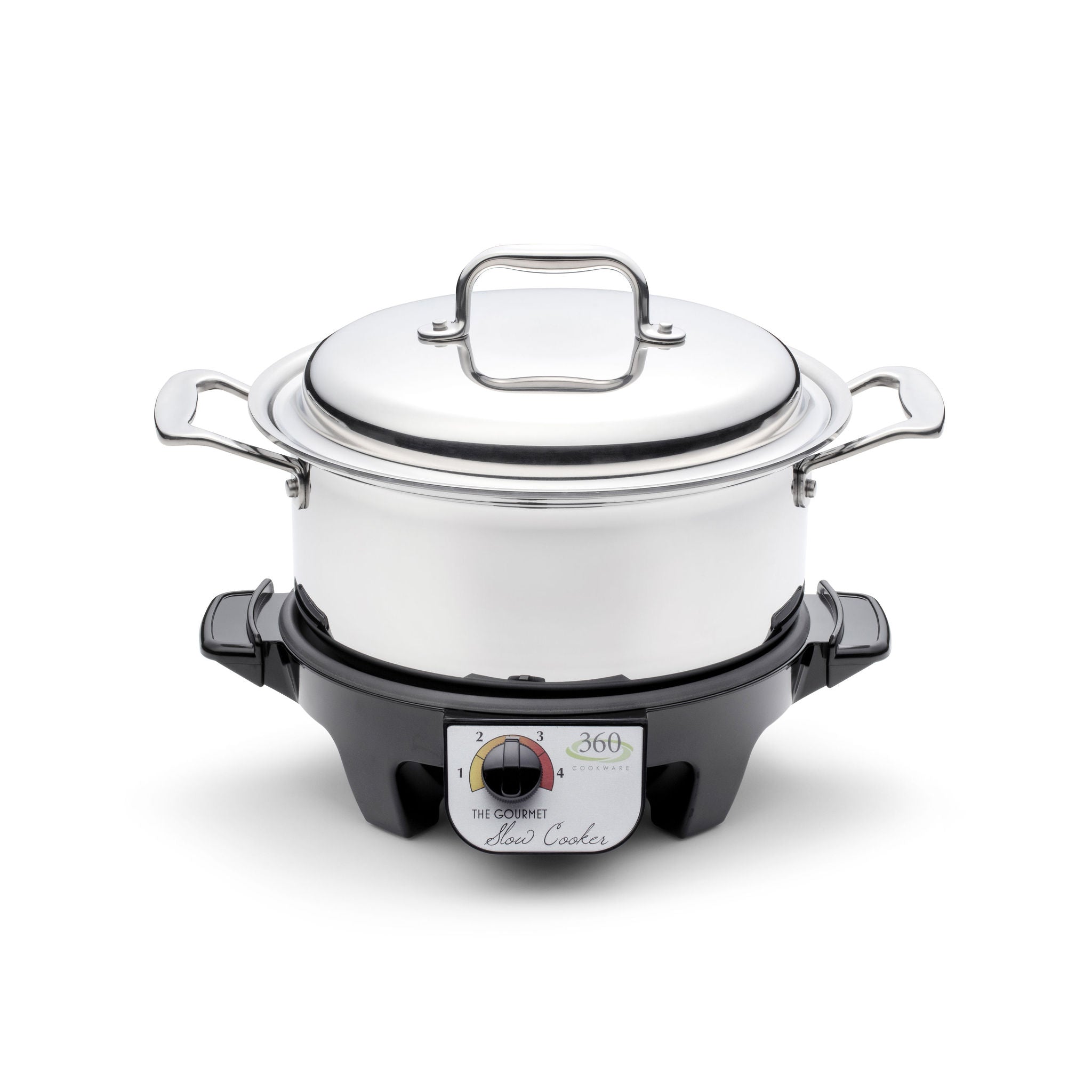 4 Quart Slow Cooker Set - Programmable Crock Pot with Removable Stoneware & Glass Lid - Perfect for Soups, Stews, Chili & Family Dinners