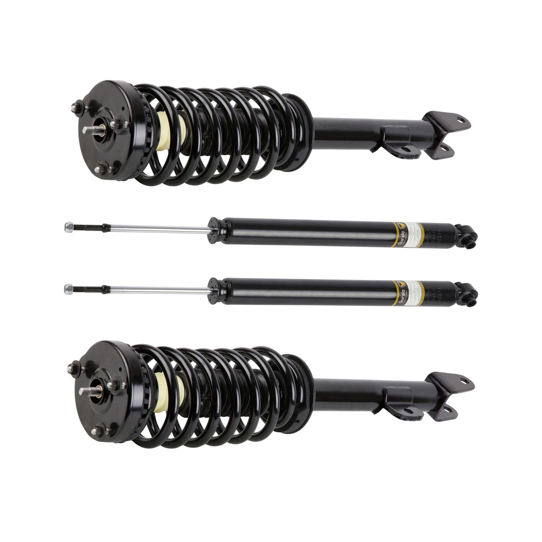 Duralo 1192-1571 Heavy Duty Front & Rear Strut Spring Shock Absorber Kit - Compatible with Chrysler 300, Dodge Magnum, Charger - Enhanced Suspension for Smooth Ride & Better Handling - Ideal for Daily Commute, Road Trips & Performance Driving - Perfect for City Roads, Highway Cruising, Off-Road Adventures & Rough Terrain - Long-Lasting Performance for All Weather Conditions - Great for Winter Driving, Summer Road Trips & Everyday Use