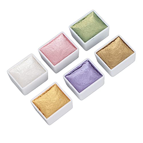 Professional Solid Nail Watercolor Paint Set - Pearlescent Glitter Watercolor Pigment for DIY Nail Art | Home Salon & Manicure Supplies | Perfect for Nail Artists & Beginners