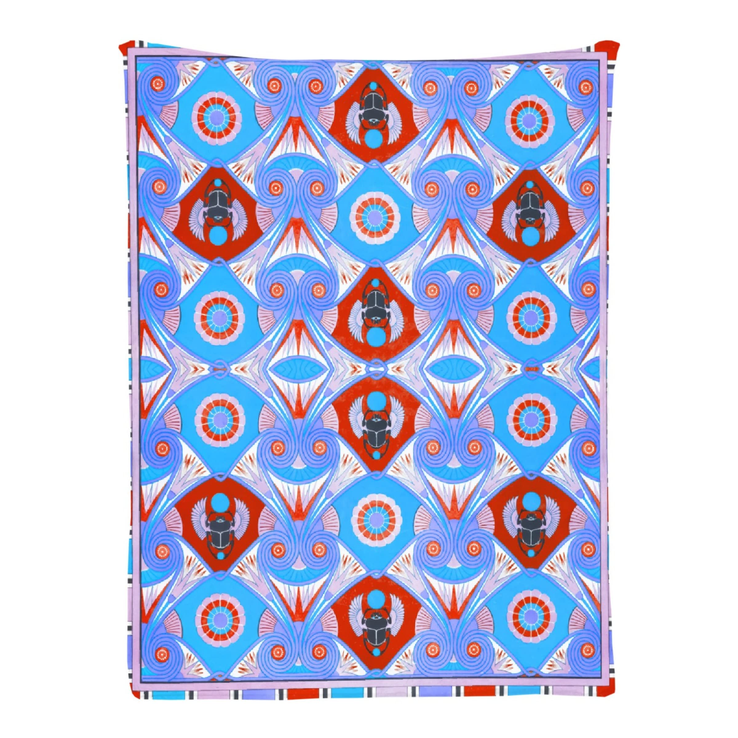 Yakujo Patterns Cube Art Lightweight Flannel Fleece Blanket - 120