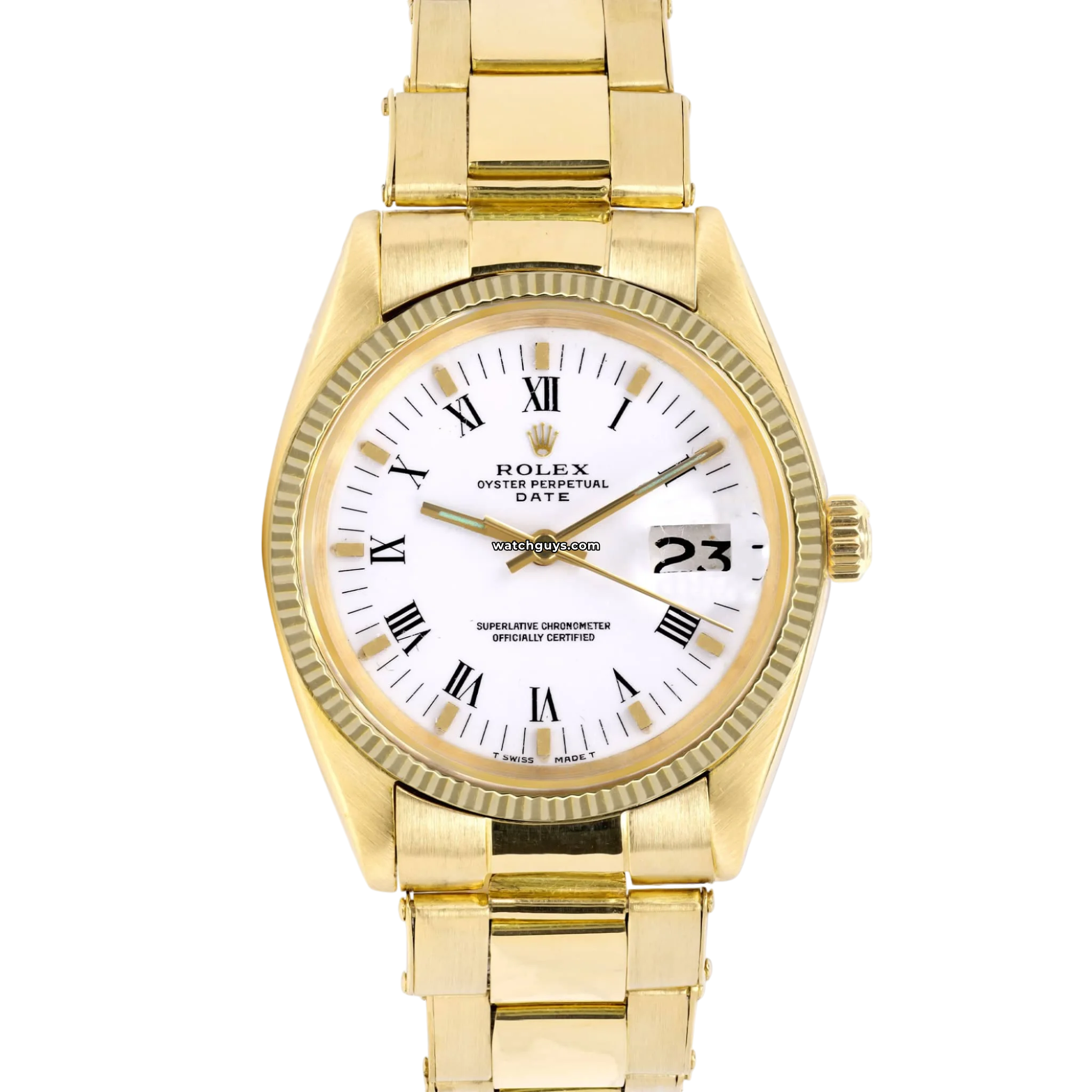Authentic Rolex Datejust 1503 18K Yellow Gold Men's Watch - Luxury Timepiece for Business, Gifting & Special Occasions