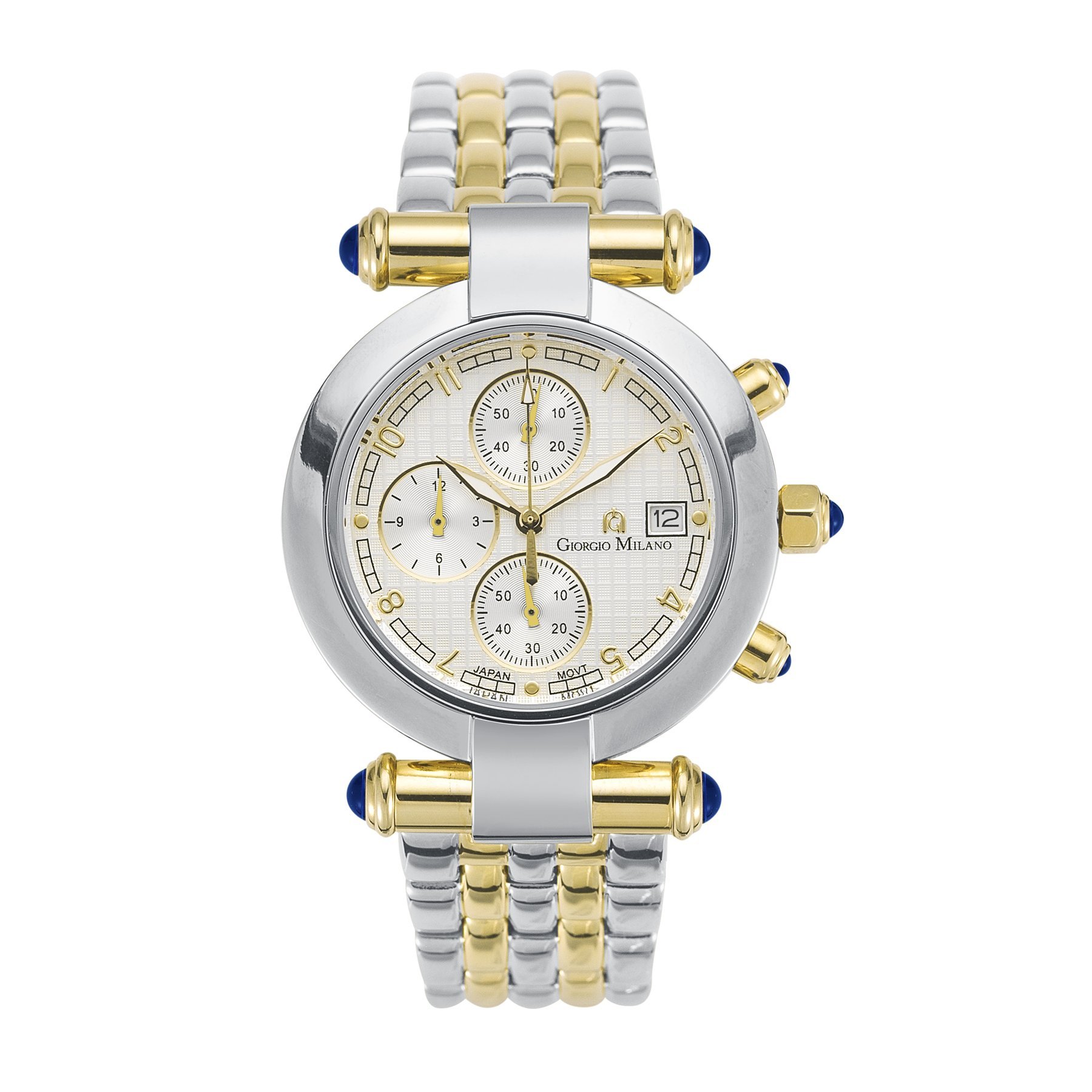 Giorgio Milano 'Lucia' Luxury Women's Chronograph Watch - 37mm Stainless Steel Case - Japanese Quartz Movement - Water & Shock Resistant - AM/PM Display - Elegant Dress Watch for Business, Party & Everyday Wear