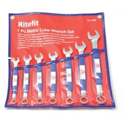 CTA2500 7-Piece Drain Plug Wrench Set - Universal Automotive Tool Kit for Oil Changes, Plumbing & DIY Repairs - Perfect for Mechanics, Homeowners & Handymen