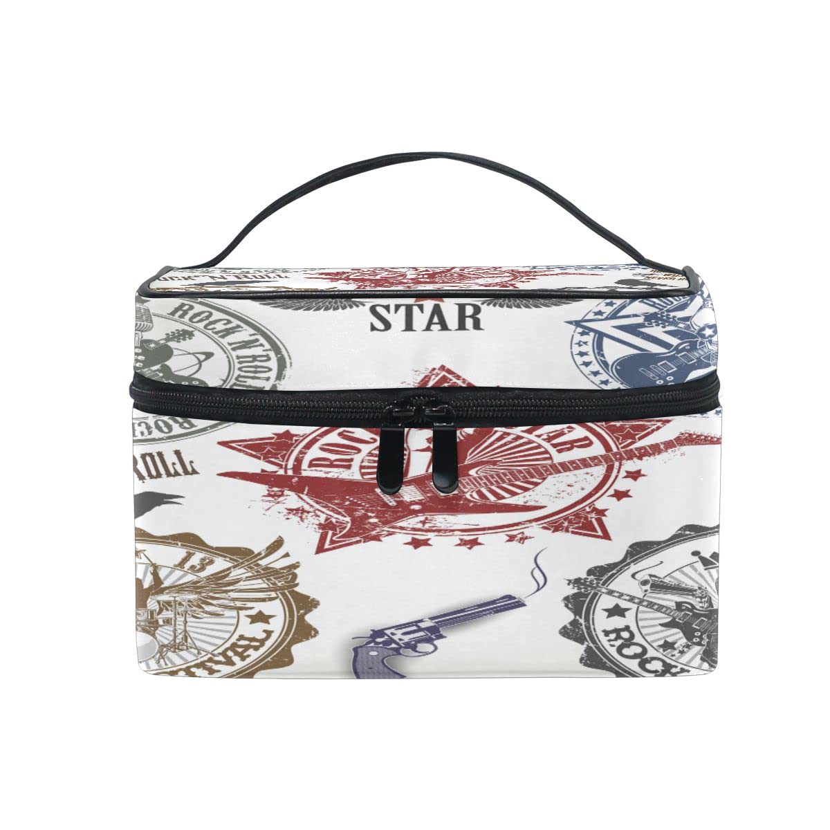 Rock'n'roll Cosmetic Bag Set - Travel Makeup Organizer for Storage & Train Cases