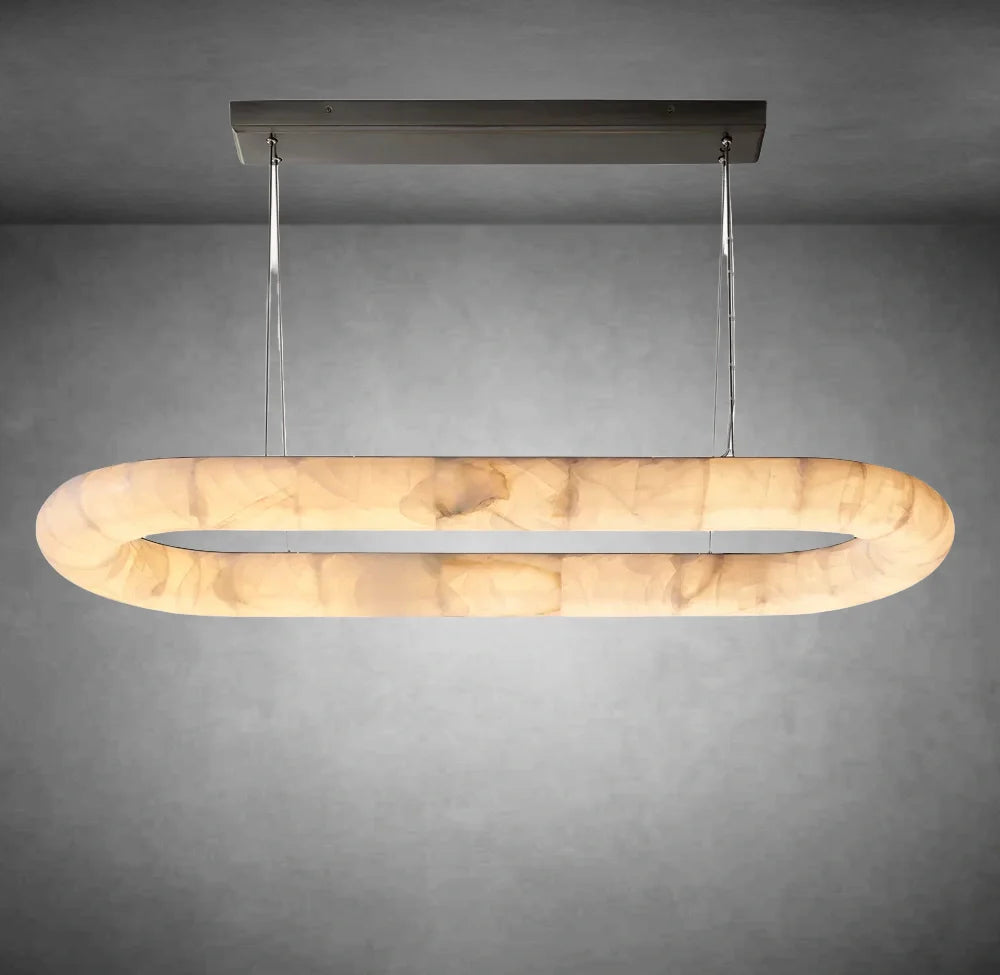 Elegant Maurice Lisse Oval Chandelier - Modern Crystal Ceiling Light Fixture for Dining Room, Bedroom & Living Room Decor