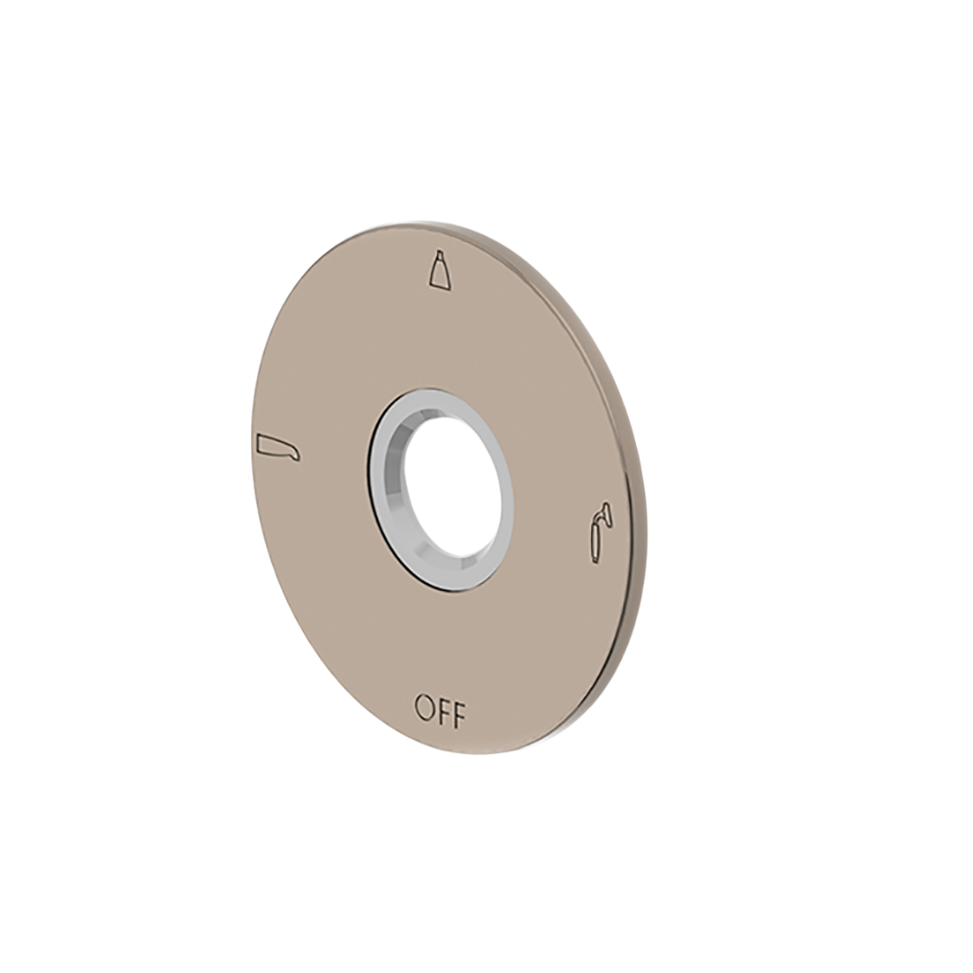 Universal 3-Way Diverter Valve Trim for Pressure Balance - Matte Nickel Finish | Perfect for Shower Systems, Bathtubs & Spa Installations | Durable Plumbing Fixture
