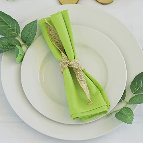 Efavormart 25-Pack Premium Apple Green 20x20 Inch Washable Polyester Napkins - Perfect for Weddings, Parties, Restaurants & Dinner Events - Elegant Table Linens for Any Occasion