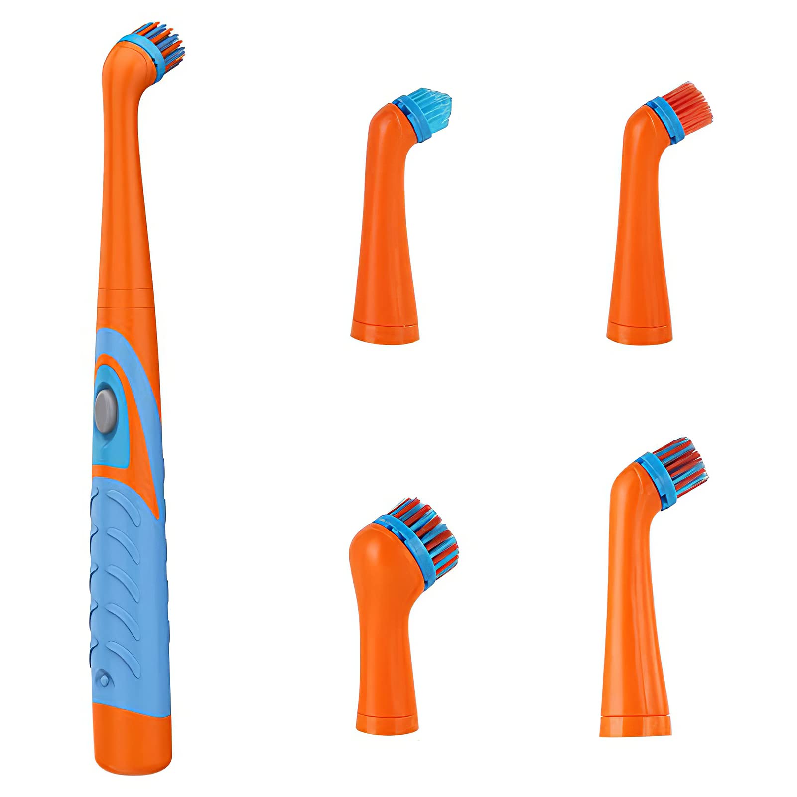 Electric Cleaning Brush with 4 Replaceable Heads - Waterproof Power Scrubber for Bathroom, Kitchen, Tubs & Shoes - Efficient Household Cleaning Tool for Deep Cleaning & Stain Removal