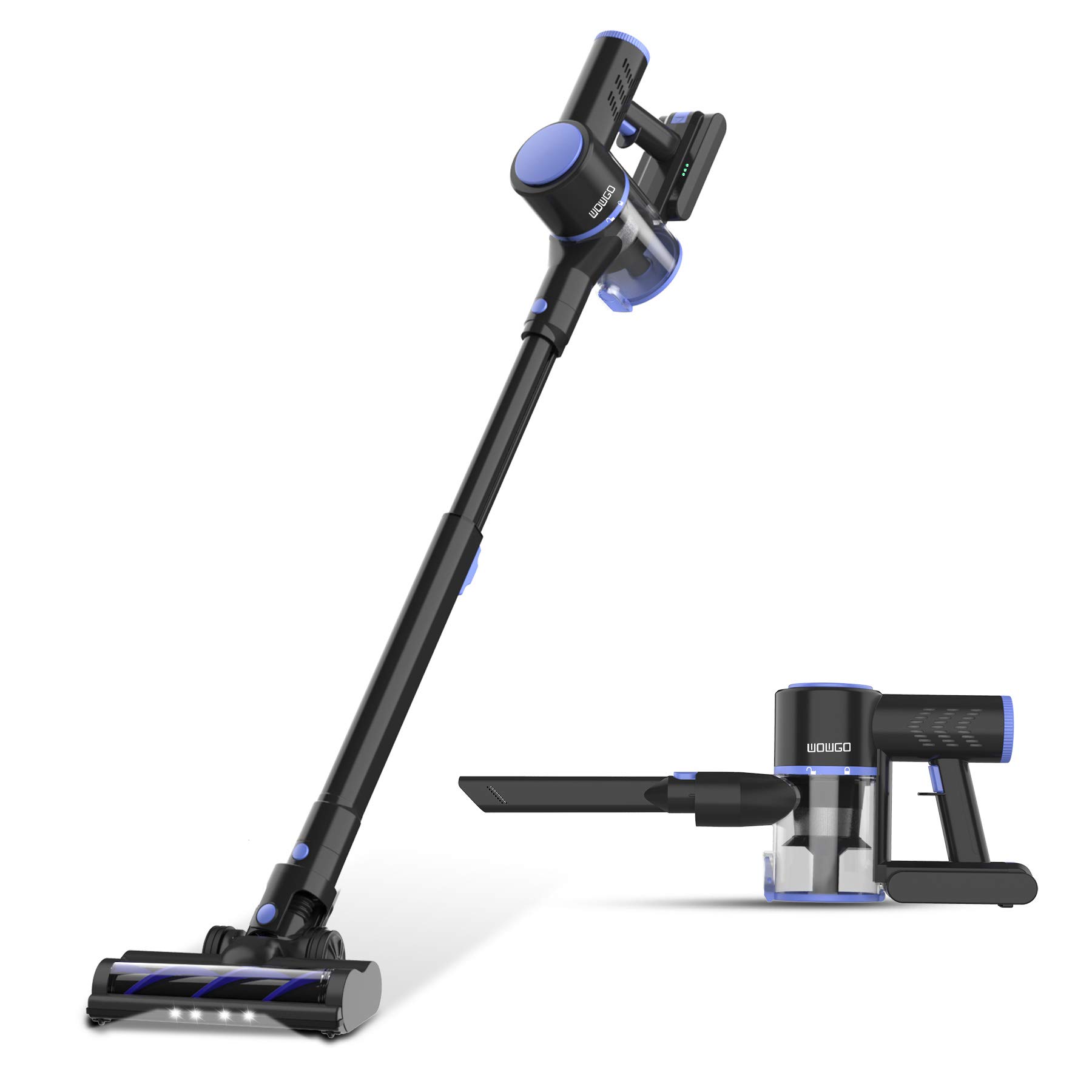WOWGO 6-in-1 Cordless Vacuum Cleaner - Powerful Handheld & Stick Vacuum with 40 Min Runtime for Hardwood Floors, Carpets & Pet Hair | Perfect for Apartments, Homes & Car Cleaning