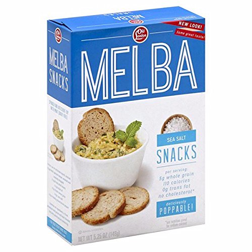 Old London Melba Snacks Sea Salt 5.25oz (Pack of 1) - Crispy Toasted Bread Rounds Perfect for Appetizers, Soups & Cheese Plates