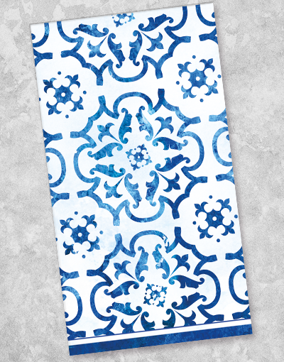 Premium Blue Capri Guest Towel Napkins (36 Count) - Soft & Absorbent for Parties, Weddings & Home Decor