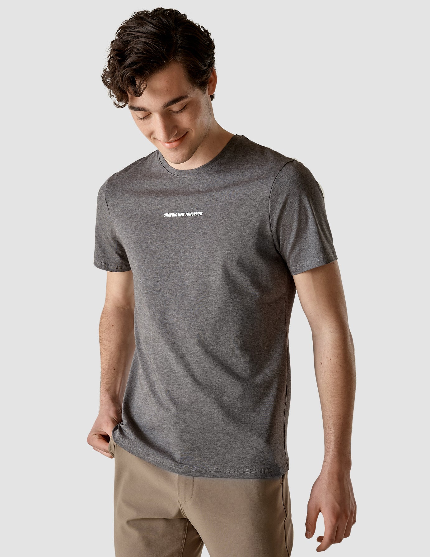Premium Supima Cotton Autograph T-Shirt for Men - Soft & Breathable Dark Grey Tee - Perfect for Casual Wear, Layering & Everyday Comfort
