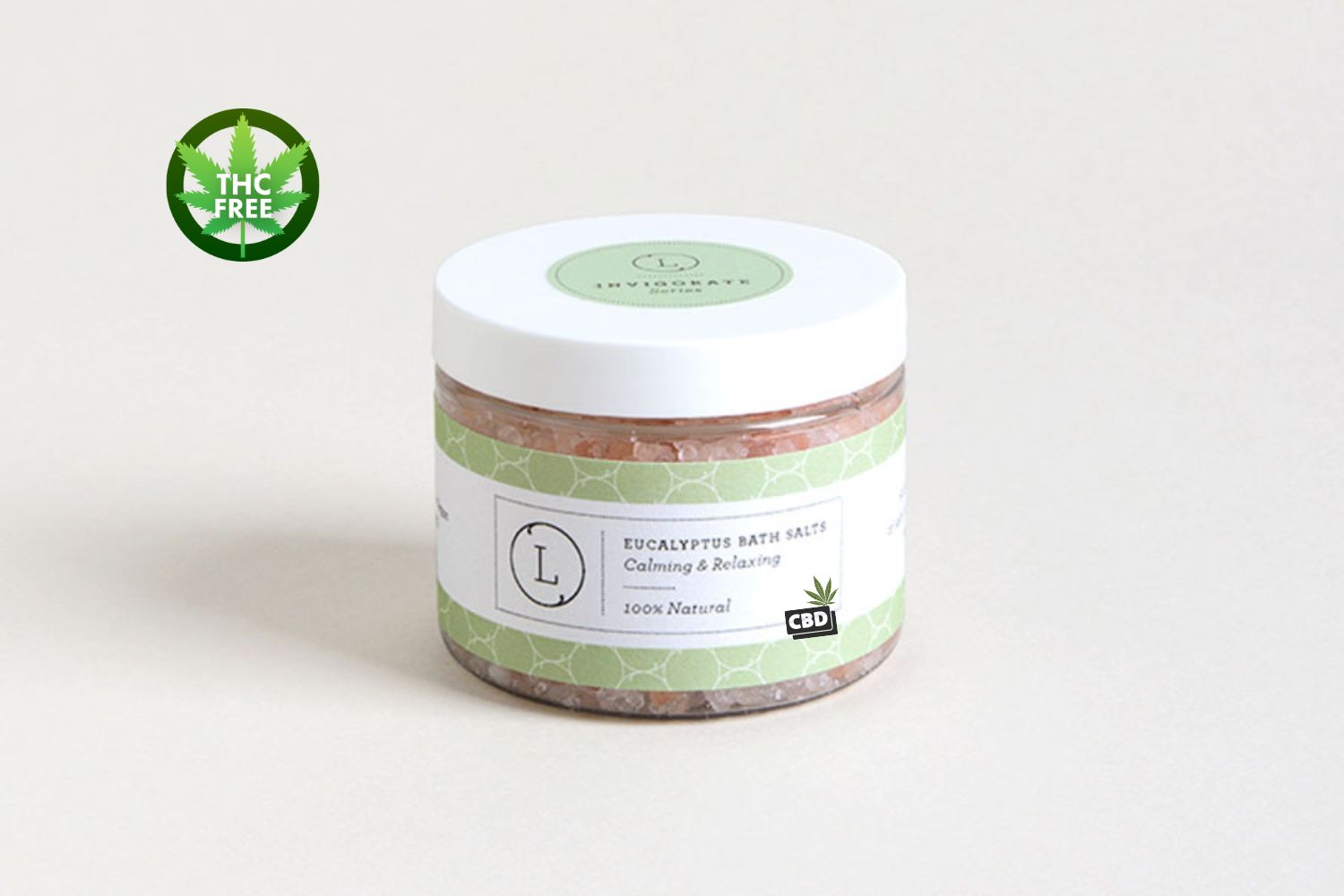 Natural CBD Eucalyptus Bath Salts for Relaxation & Stress Relief - THC Free Aromatherapy for Spa, Self-Care & Muscle Recovery
