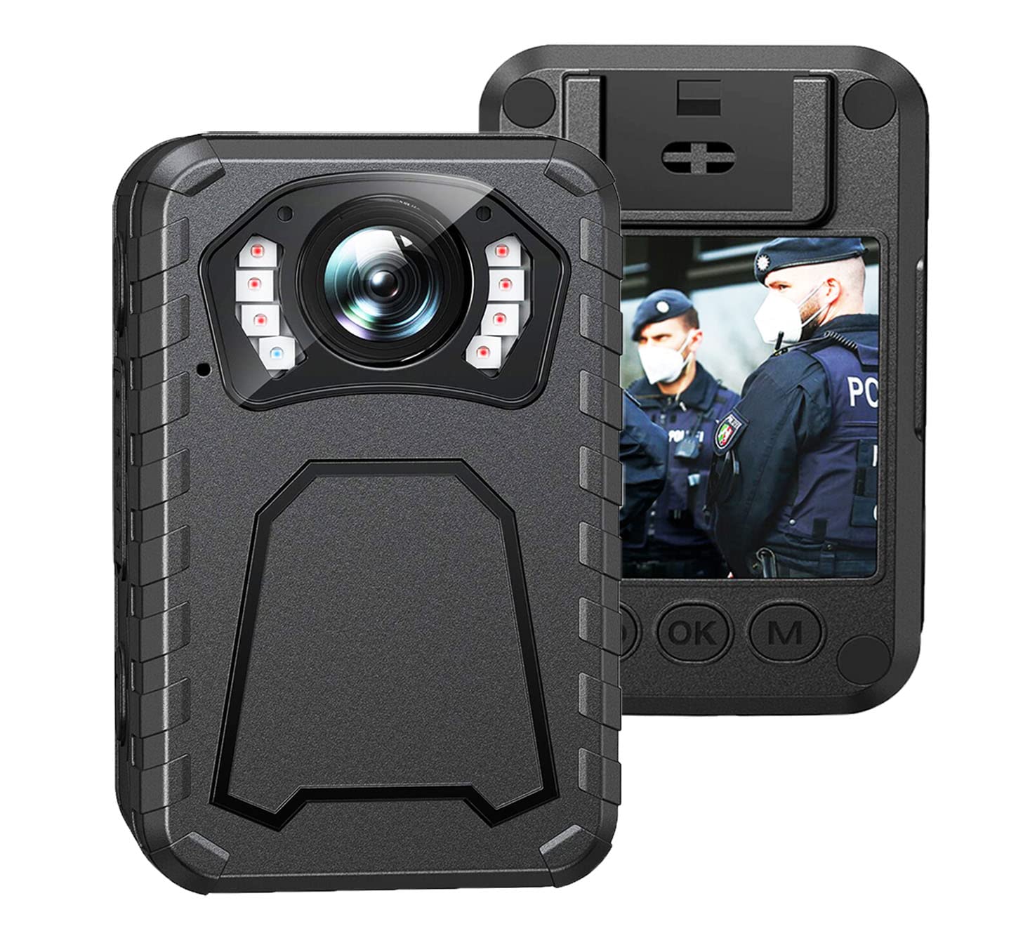 JieSuDa N9 1296P HD Police Body Camera with Audio - 128GB Memory, 10HR Battery, Night Vision - Lightweight & Portable for Law Enforcement, Security, Outdoor Activities & Home Surveillance