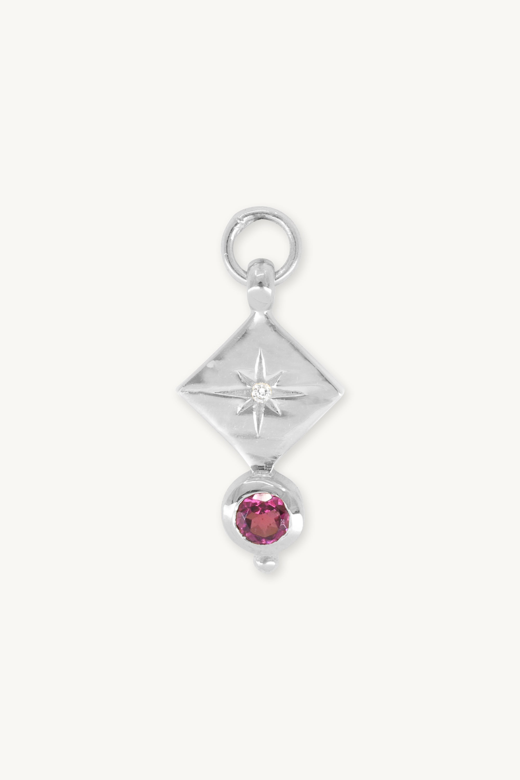 Genuine Ara Rhodolite Silver Charm Pendant - Elegant Jewelry for Women, Perfect for Gifts, Parties & Special Occasions