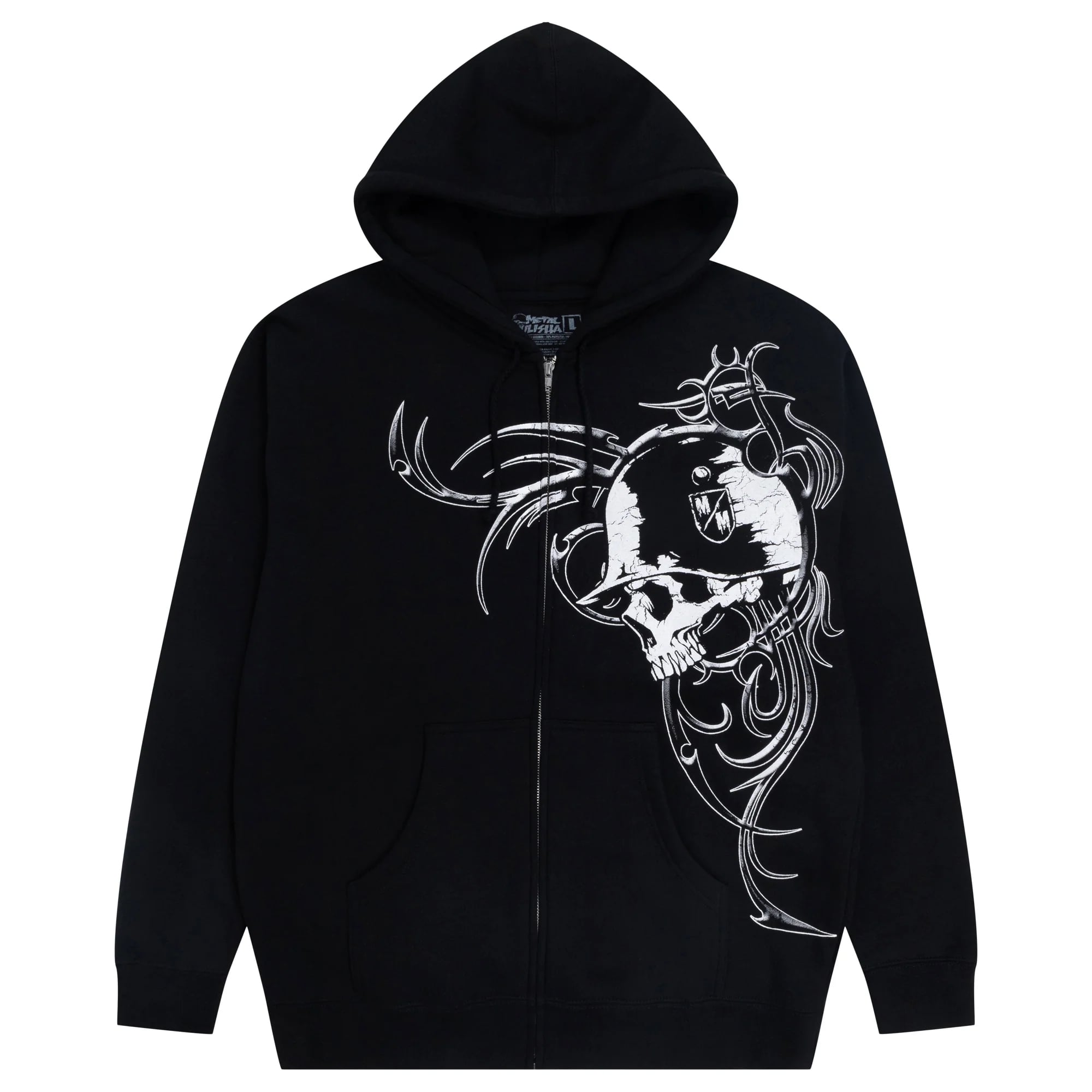 Metal Mulisha War Paint Heavyweight Zip-Up Hoodie for Men - Stylish & Durable Streetwear for Skateboarding & Outdoor Activities