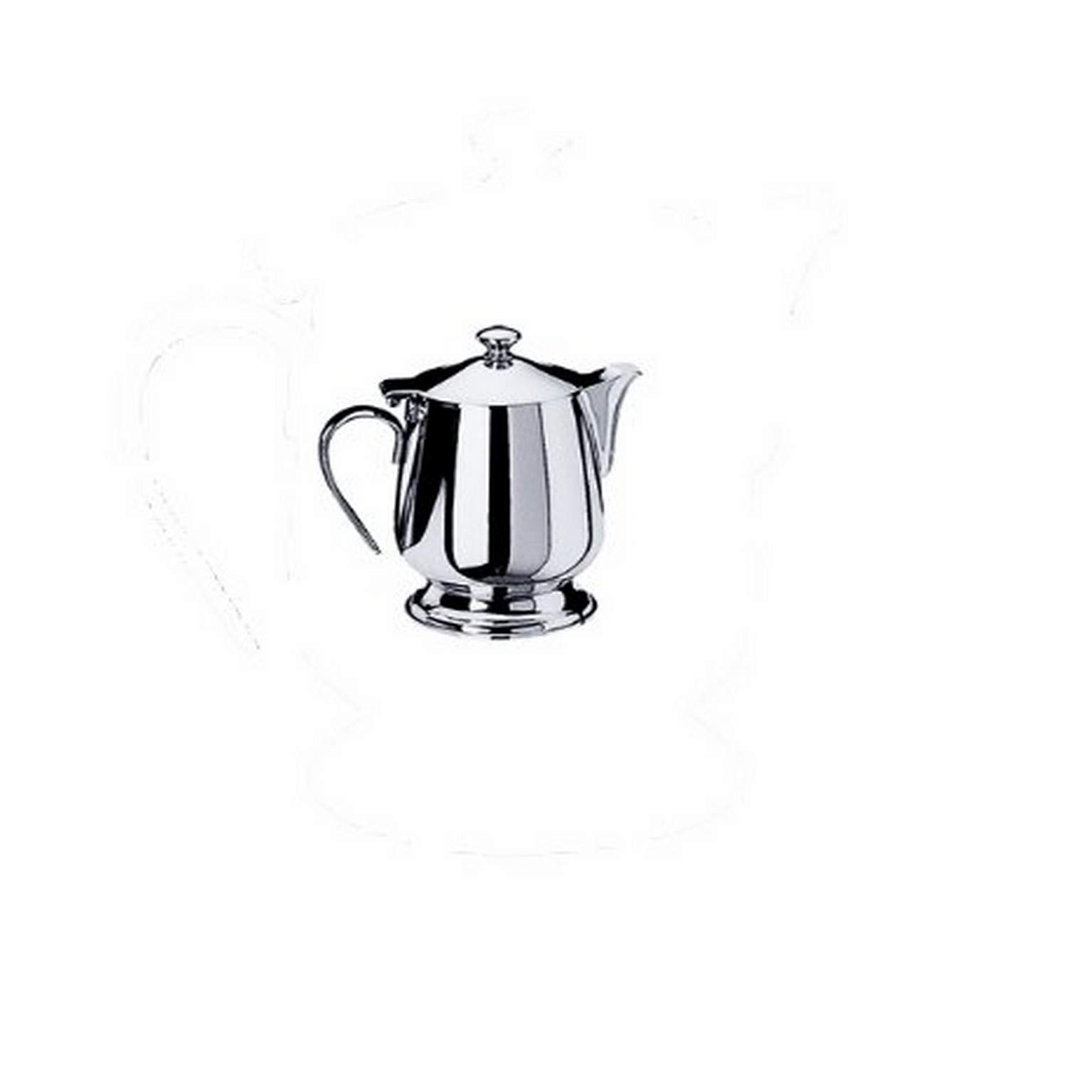 Mepra Bombata 20062101 15 CL Silver Coffee Pot with Base - Premium Dishwasher Safe Serveware for Espresso & Cappuccino - Perfect for Home, Office & Restaurant Use