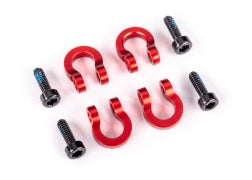 Durable Aluminum Bumper D Rings - Heavy Duty Front & Rear Tow Hooks - Red Anodized Finish for Off-Road Trucks & SUVs - Perfect for Recovery & Towing Accessories