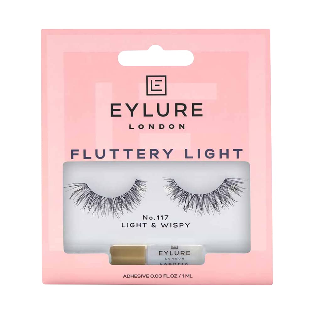 Eylure Texture False Eyelashes No. 117 - Reusable Fake Lashes with Adhesive - Natural Looking Volume Lashes for Parties, Weddings & Special Occasions